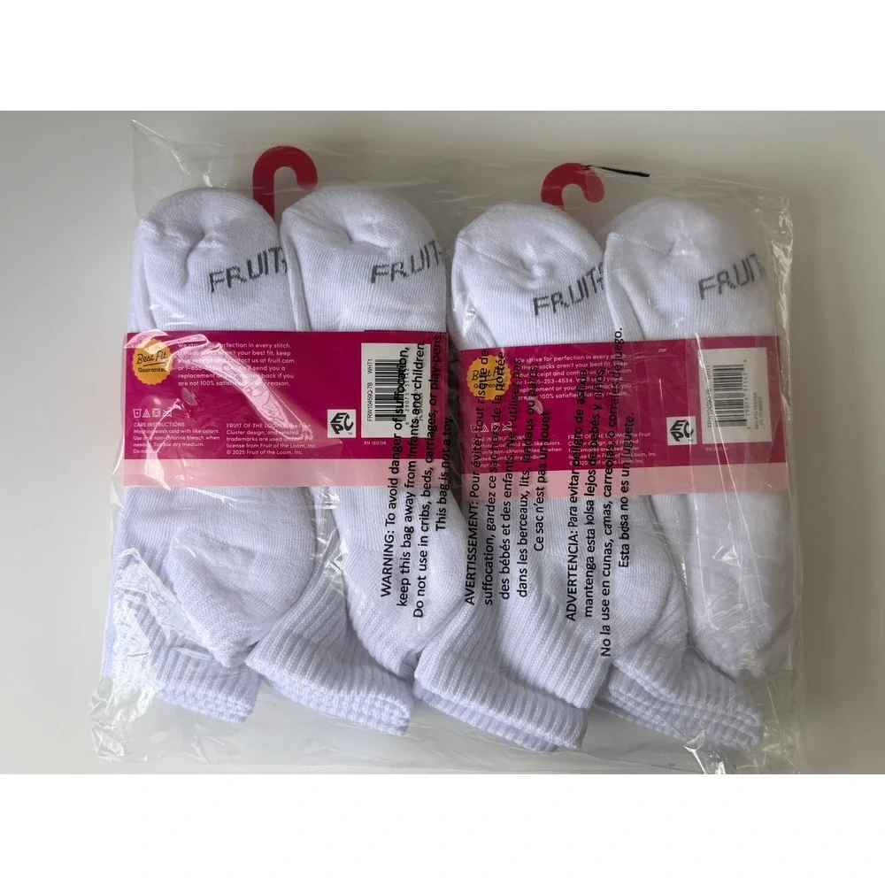 Fruit of the Loom Women's Ankle Socks – 14‎ Pair Bundle (NEW) 2 packs of 7